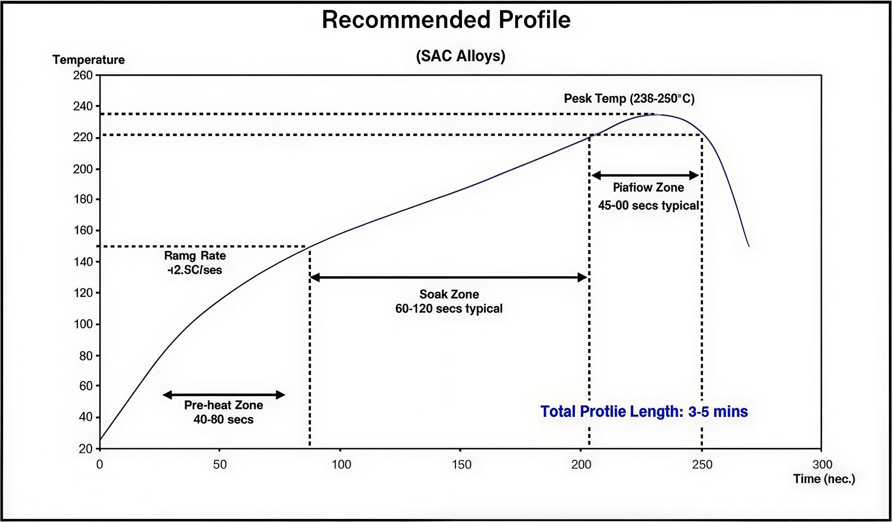 Figure 8. Typical SAC305 alloy reflow profile.