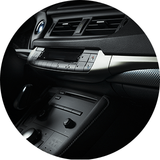 Automotive interior features Uyemura’s BlackNight deep black nickel finish